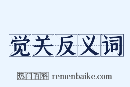 觉关反义词是什么意思的图片